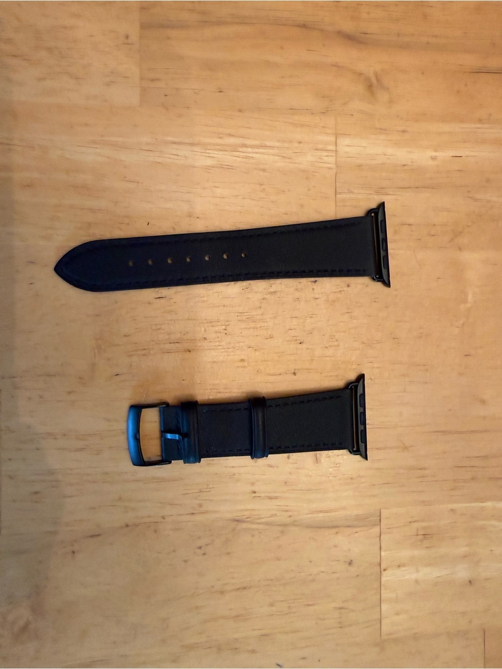 Black Leather AppleWatch Band